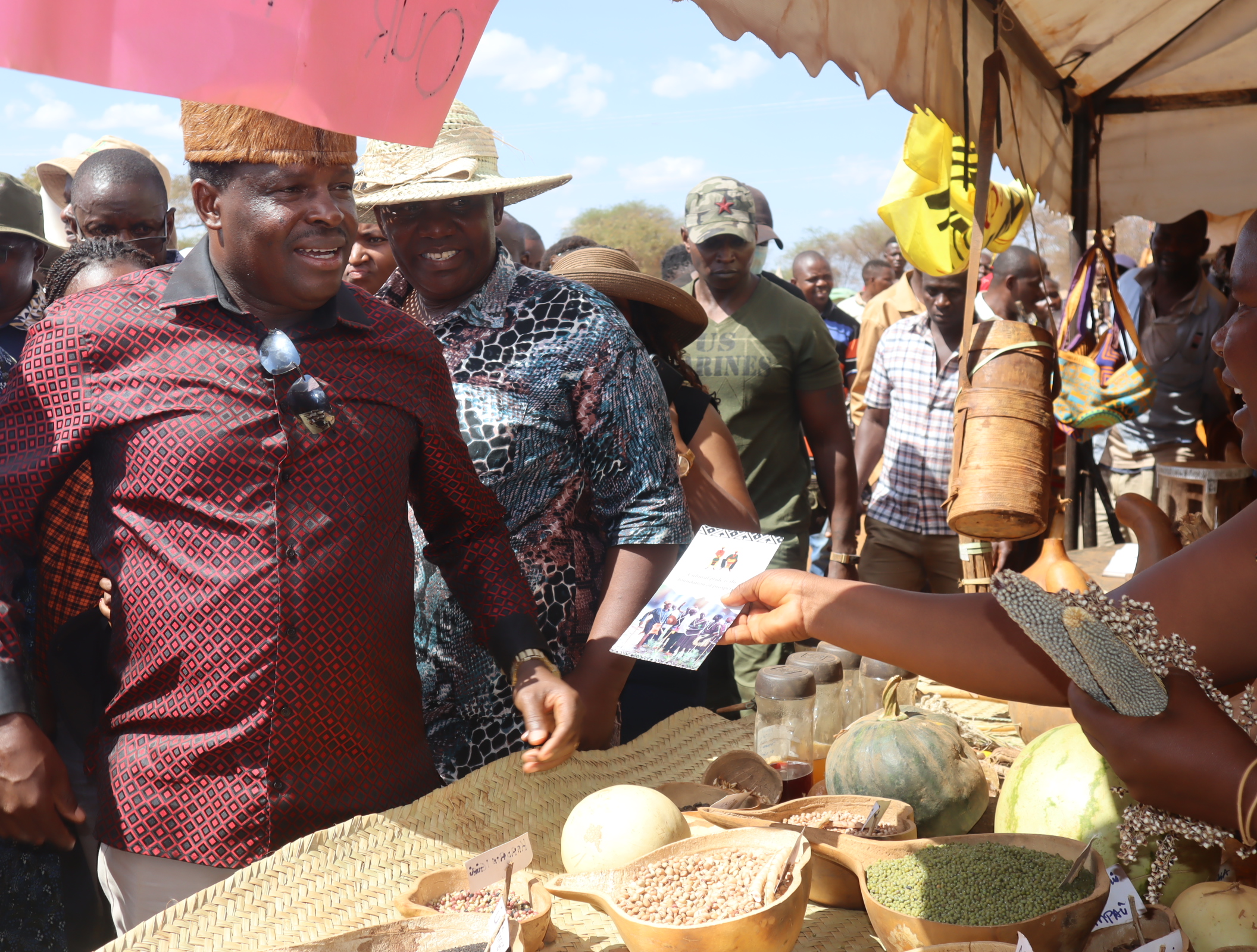 The  Governor of Tharaka Nithi County, H.E Muthomi Njuki interacts with Kianda Kia Tharaka group during Ura Gates Celebrations. 